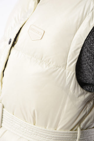 Sleeveless ZOSMA Down Jacket with Belt