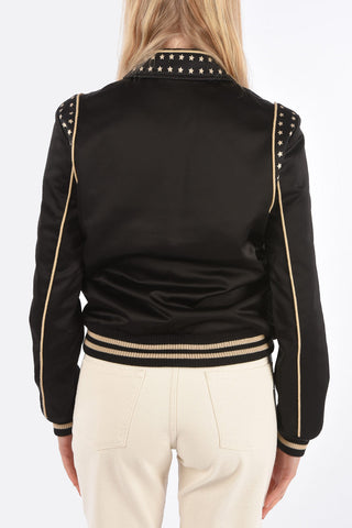 Slim Fit TEDDY Bomber with Star Printed Profiles