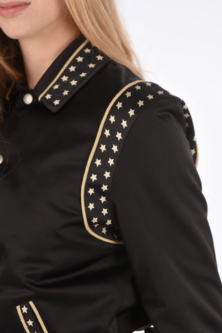 Slim Fit TEDDY Bomber with Star Printed Profiles