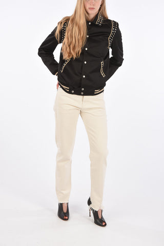 Slim Fit TEDDY Bomber with Star Printed Profiles