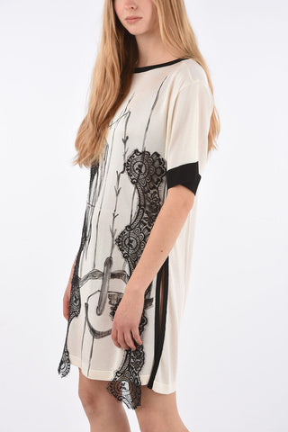 Short Sleeve Tunic with Lace Applications