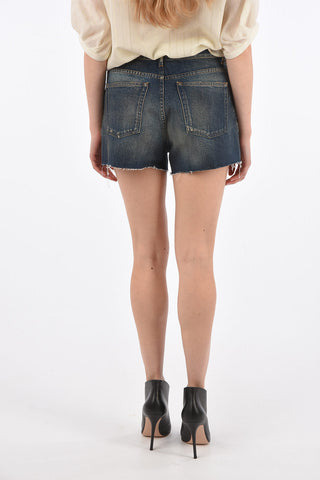 Denim Hot Pants with Belt Loops