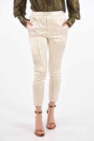 Silk Pleated Pants