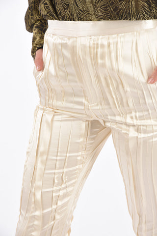 Silk Pleated Pants
