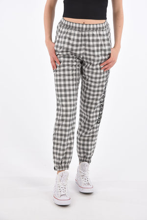 Drawstring Checked Pants