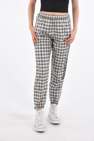 Drawstring Checked Pants