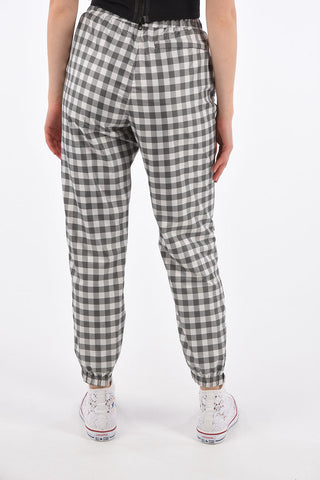 Drawstring Checked Pants