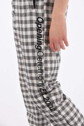 Drawstring Checked Pants