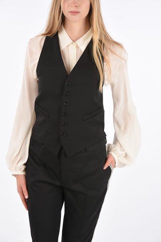Wool Jetted Pocket Waistcoat