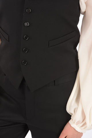 Wool Jetted Pocket Waistcoat