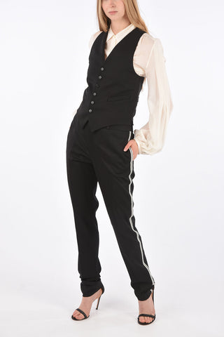 Wool Jetted Pocket Waistcoat