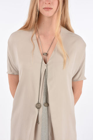 Chain Silver Necklace with Medallions