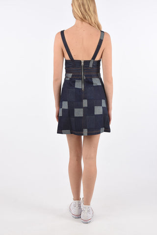V-Neck Denim Mini Dress