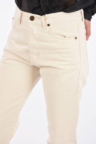 Frayed Hem Slim Fit Jeans