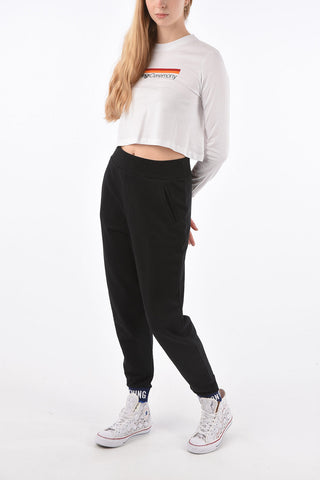 Pantalone in Felpa con Ricamo Logo