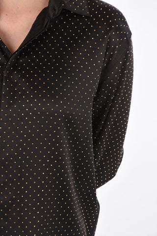 Hidden Closure Studded Shirt