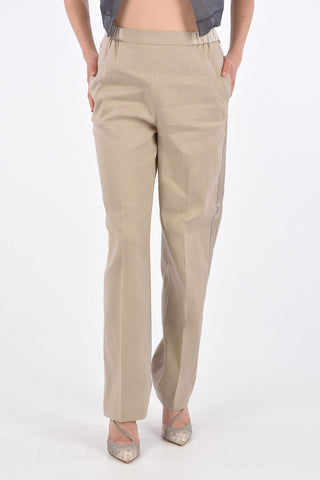 Stright Fit Pants with Jewel Side Band