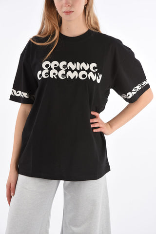 Oversize Crewneck T-Shirt with Printed Logo