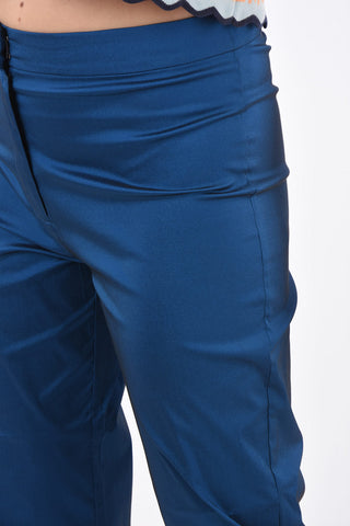 Mid-rise waist cigarette fit pants