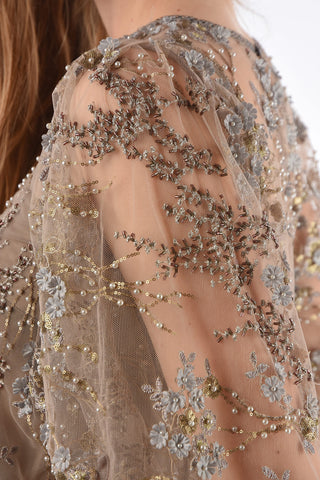 Embroidered Blouse with Petticoat