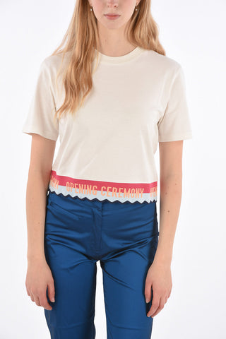 T-Shirt Girocollo con Ricamo Logo