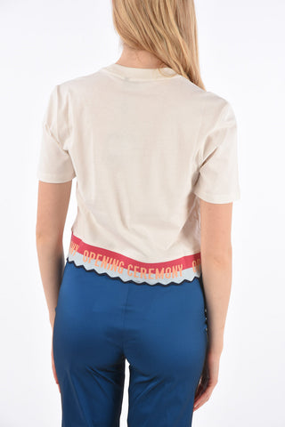 T-Shirt Girocollo con Ricamo Logo