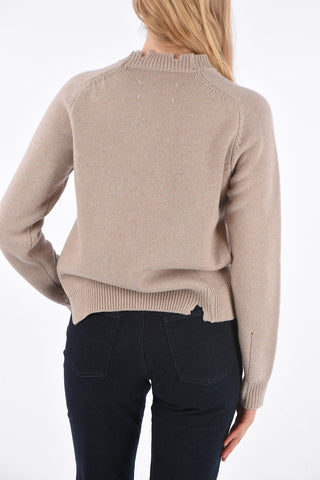 MM4 Distressed crew-neck sweater