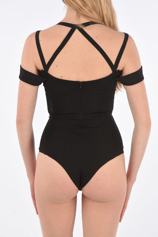 Cold Shoulder START Bustier Bodysuit