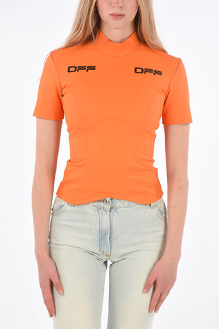 Coated ACTIVE ZIPPED T-shirt