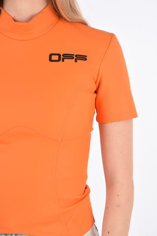 Coated ACTIVE ZIPPED T-shirt