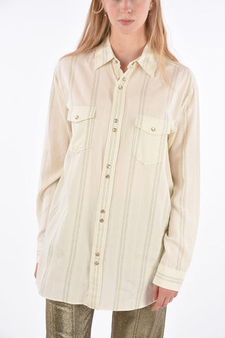 Camicia Western con Ricami in Lurex