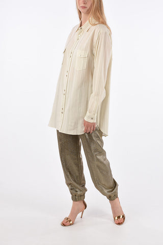 Camicia Western con Ricami in Lurex