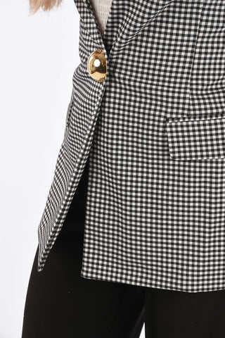 check side vents 1-button blazer