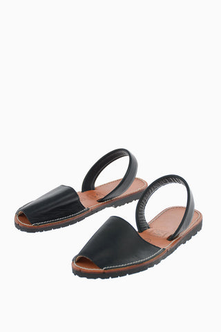 leather Peep Toe Sandals