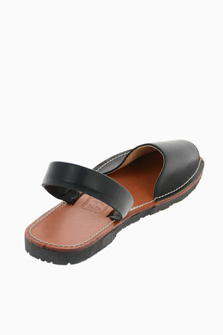 leather Peep Toe Sandals