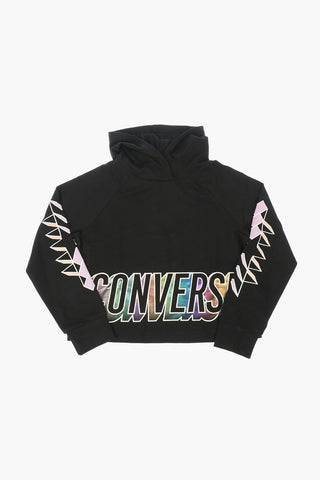 Felpa con Cappuccio Stampata