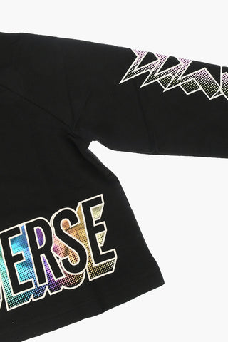 Felpa con Cappuccio Stampata