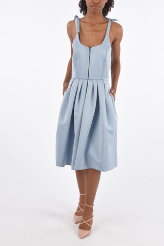 Satin Pleated Dress