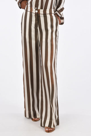 Silk Striped Pants 