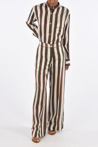 Silk Striped Pants 