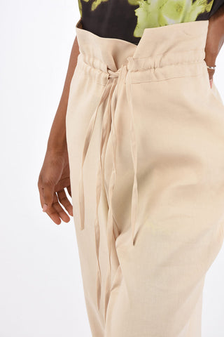 Pantaloni Dritti con Doppia Coulisse