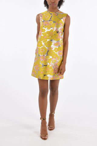 Floral  Jetted Pocket Shift Dress