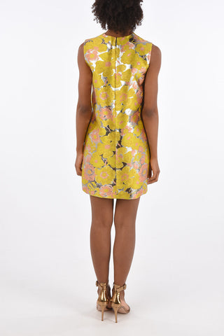 Floral  Jetted Pocket Shift Dress