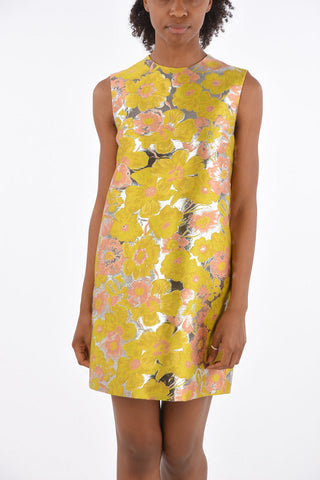 Floral  Jetted Pocket Shift Dress