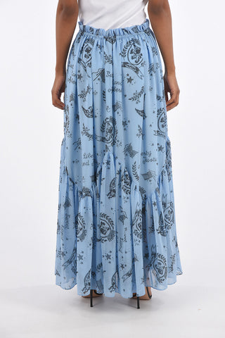 COLLECTION Gonna Godet Stampata con Coulisse