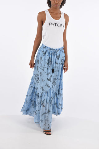 COLLECTION Gonna Godet Stampata con Coulisse
