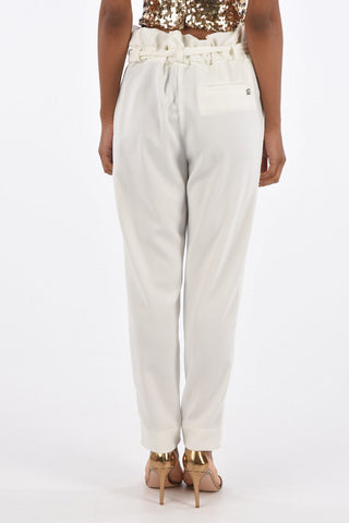 Pantaloni a Vita Alta con Cintura