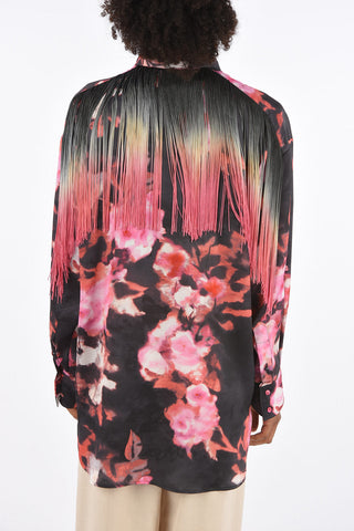 Floral Printed Shirt with Fringes