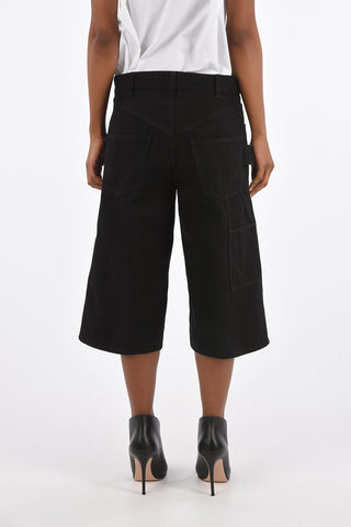 Denim Utility Wide Leg Shorts