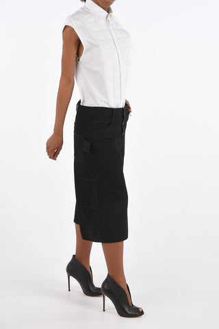 Denim Utility Wide Leg Shorts